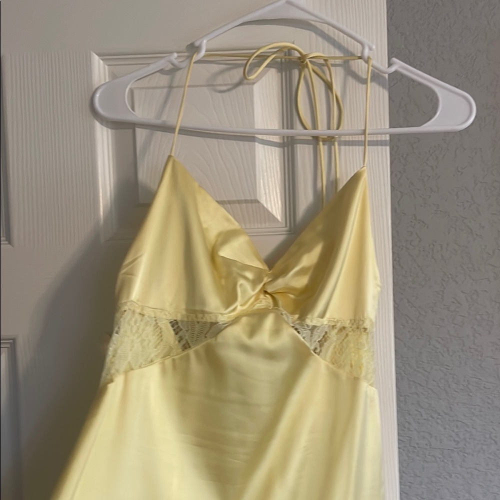 Yellow Peppermayo bridesmaid dress